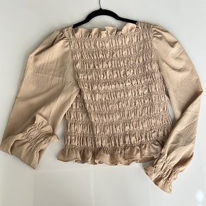 H&M Puff sleeved smocked blouse
